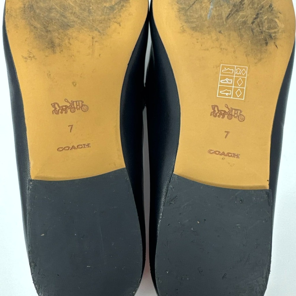 Coach FG3110 Black Leather Horsebit Loafers Womens 7B Slip On Classic Preppy - Picture 7 of 9